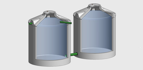 Regenspeicher B Zweibehälter-Anlagen